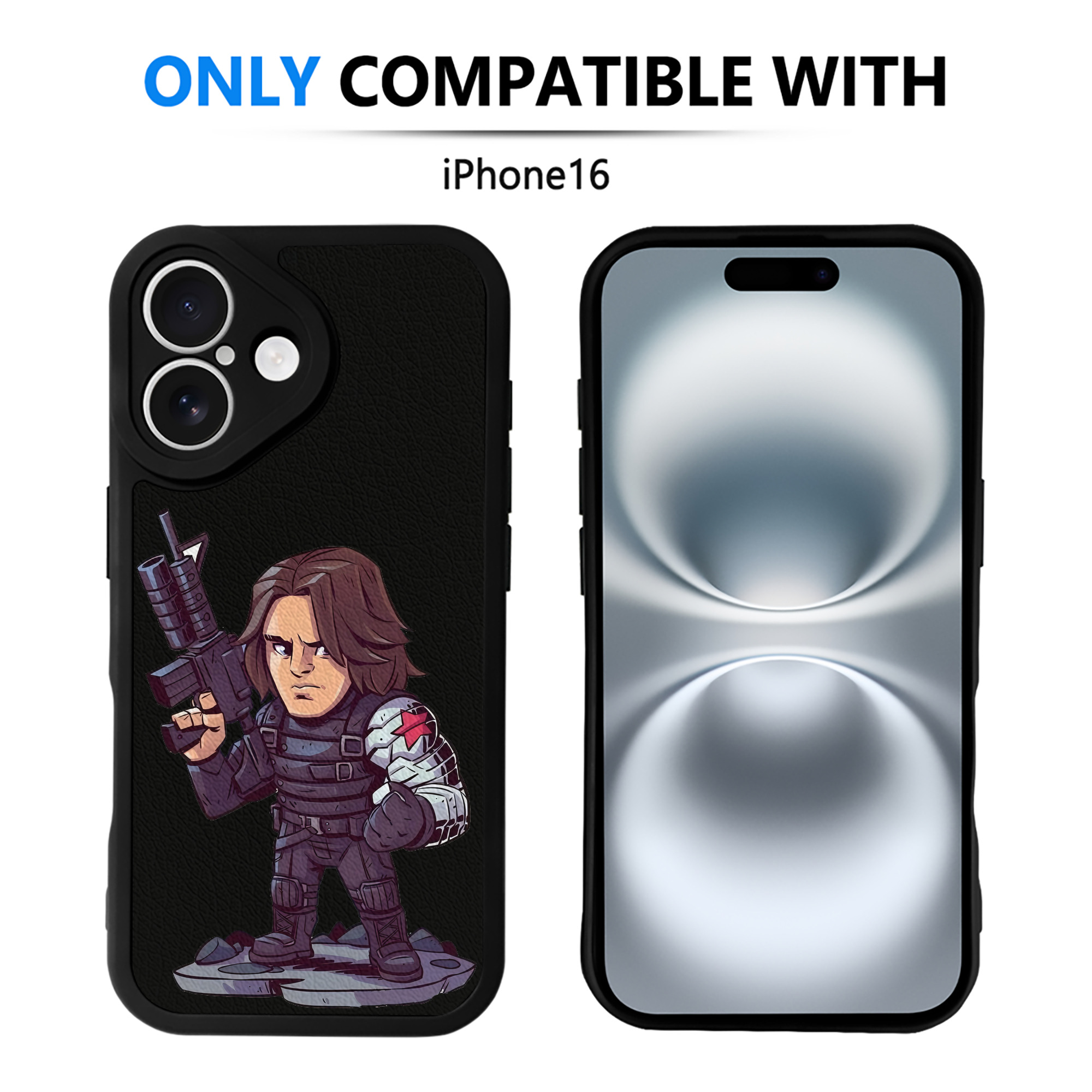 （画像用） アベンジャーズ The Avengers 【iPhone 16シリーズ対応】シリコンスマホケース（レザー調） 材質：シリコン